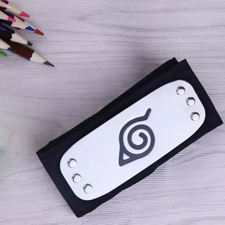 Bandana anime Naruto, modelo com placa metálica para testa