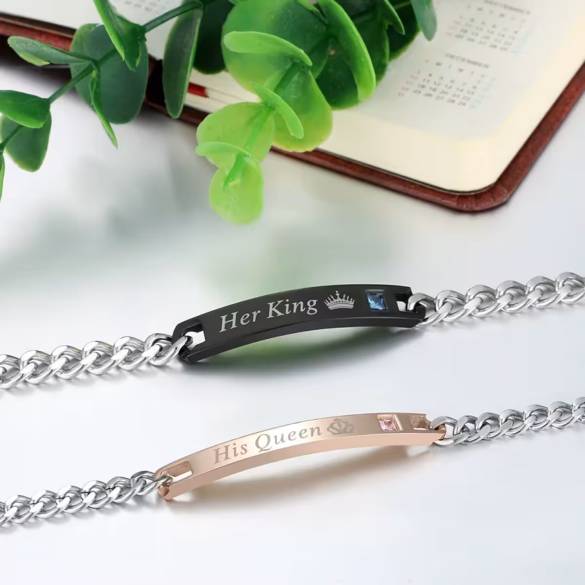 Pulseiras de casal adequadas para Dia dos Namorados ou aniversários