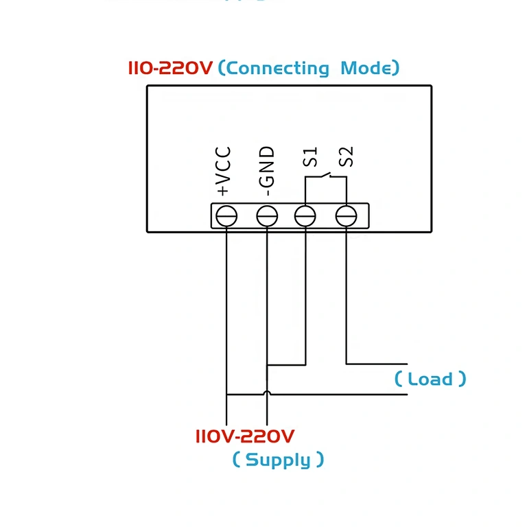 Relé com esquema de conexão claro Imagem com esquema de conexão do relé temporizador 220V