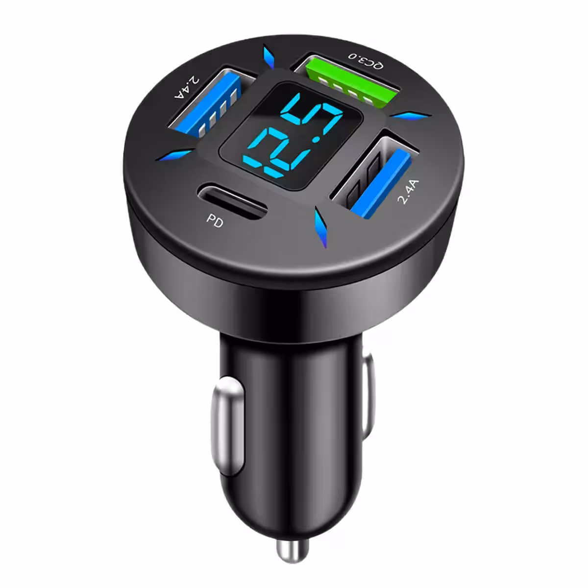 Dispositivo de carregamento automotivo para 12V e 24V, ideal para qualquer carro
