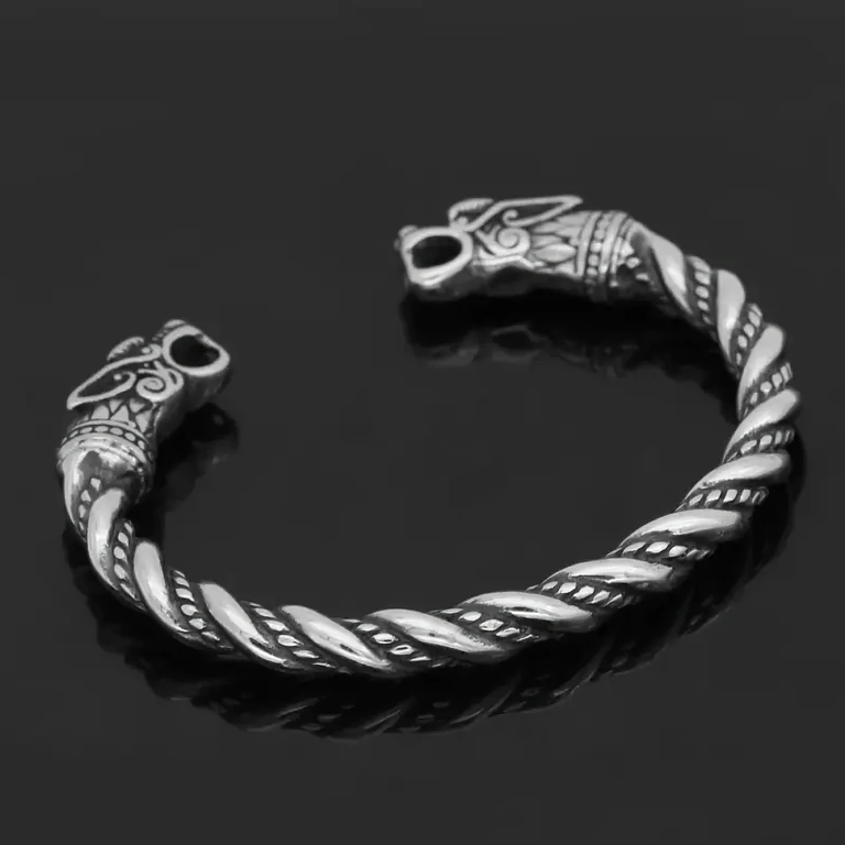Pulseira masculina estilo viking, símbolo de poder e honra