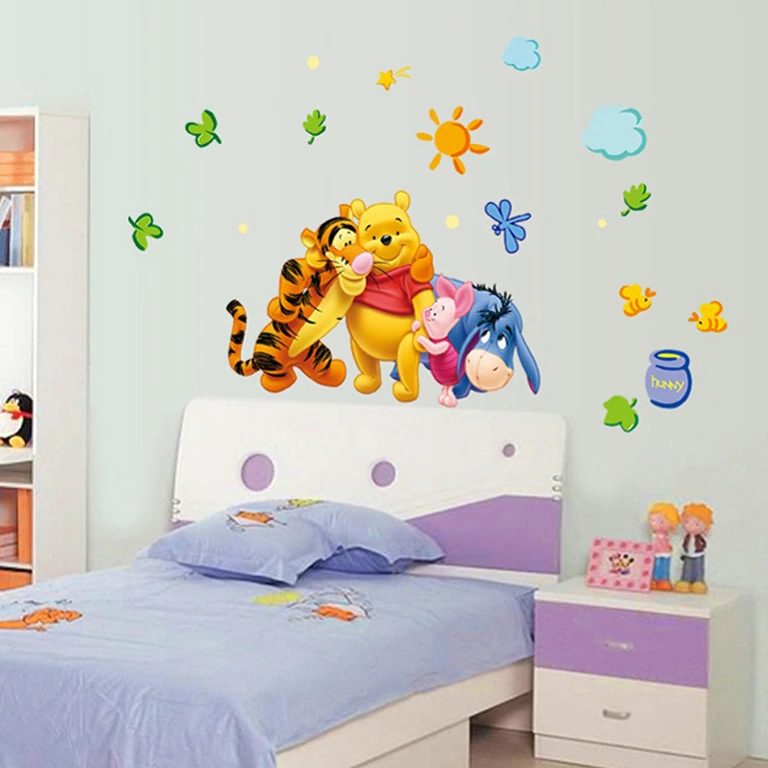 Stickers Winnie the Pooh para decoração de paredes no quarto das crianças