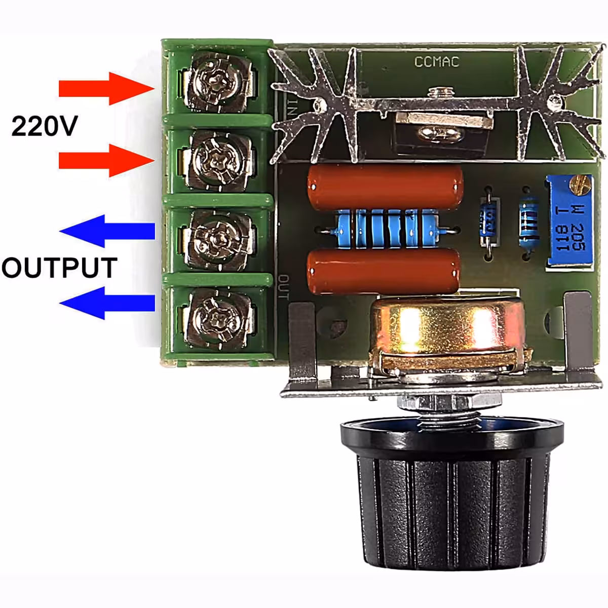 Diagrama de conexão para variador de tensão 220V