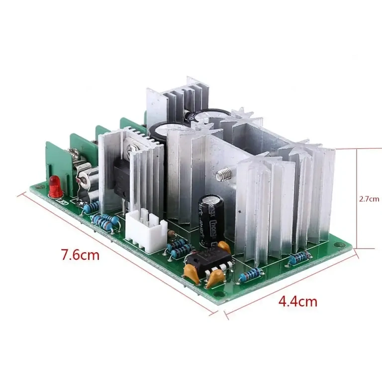 Dimensões do módulo de ajuste de rotação de motor DC Dimensões exatas do controlador PWM para integração fácil