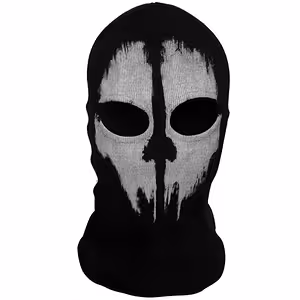 Balaclava Caveira Call of Duty Ghost – Máscara de Ski, Moto, Airsoft, Paintball, Tática Preta