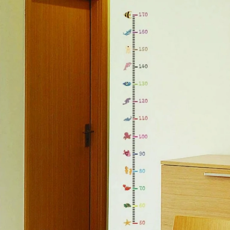 Régua de medição de altura para crianças Sticker régua para parede – mede a altura da criança facilmente