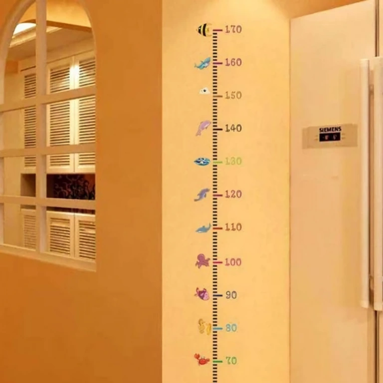 Medidor de altura de parede para quarto infantil Medidor de altura de parede colorido – ideal para decoração infantil