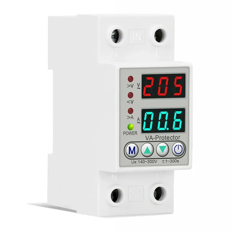 Dispositivo de proteção contra sobretensão com display digital 220V Relé de proteção contra sobretensão com display digital para tensão 220V
