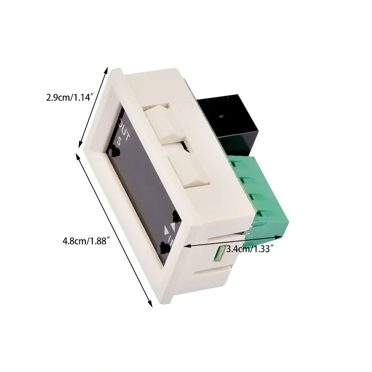 Dimensões exatas do módulo temporizador com display LED