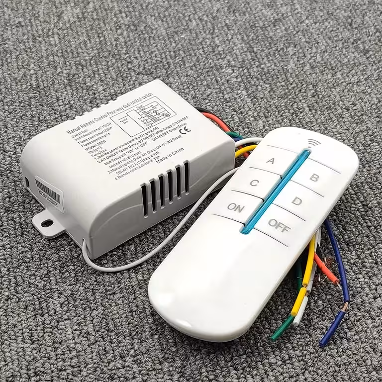 Interruptor de Luz com Controle Remoto 4 Canais 220V – Receptor para Automação de Lustres e Lâmpadas