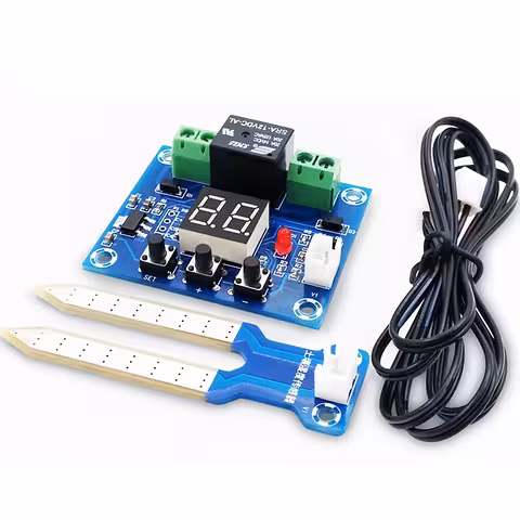 Módulo Sensor de Umidade do Solo com Relé 12V – Controlador de Irrigação Automática Jardim / Estufa
