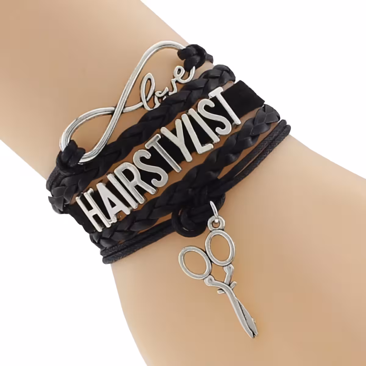 Pulseira com visual moderno para barbeiros de salão