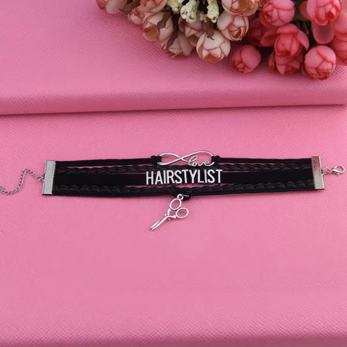 Pulseira de couro para look urbano ou profissional barbershop