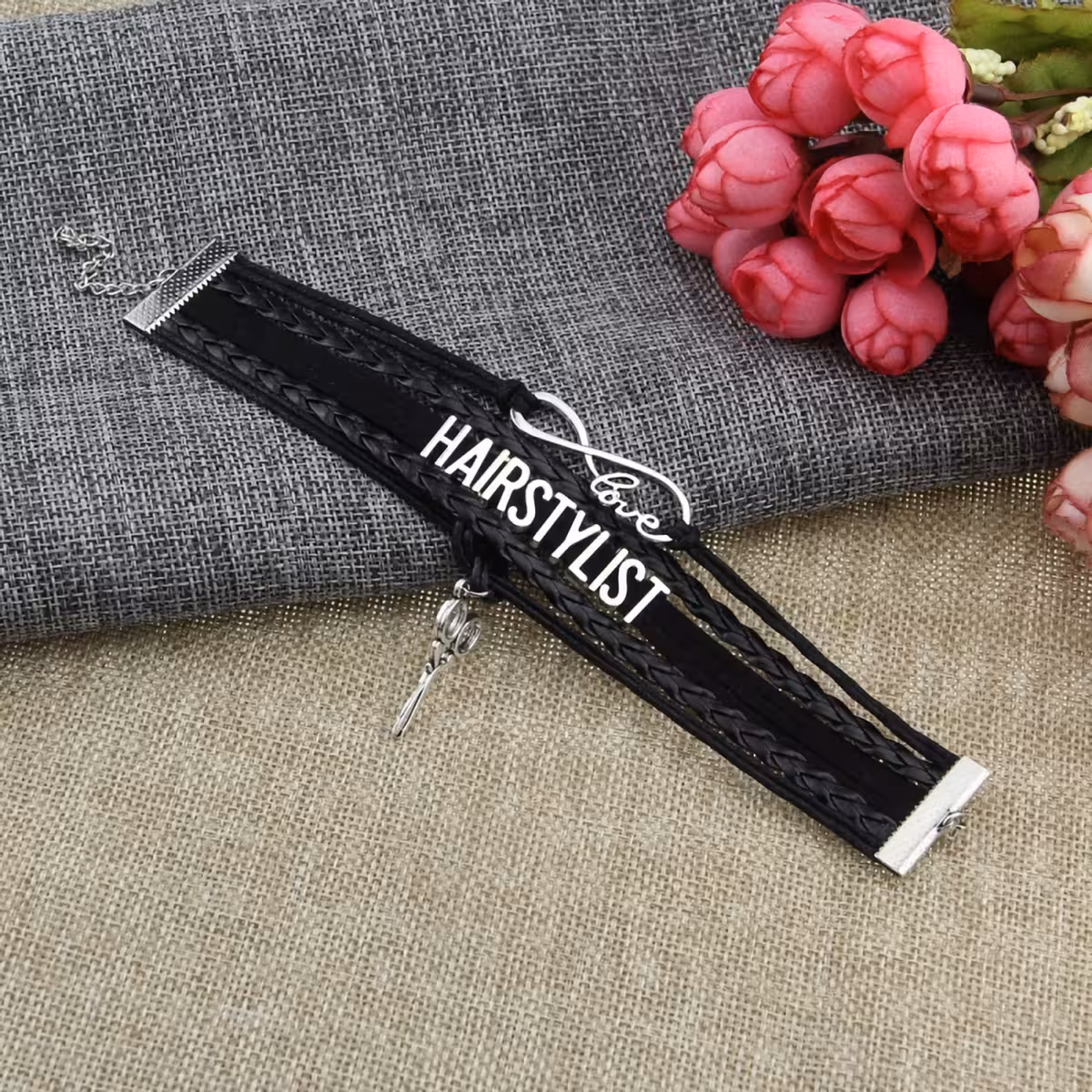 Pulseira personalizada para barbeiros e cabeleireiros