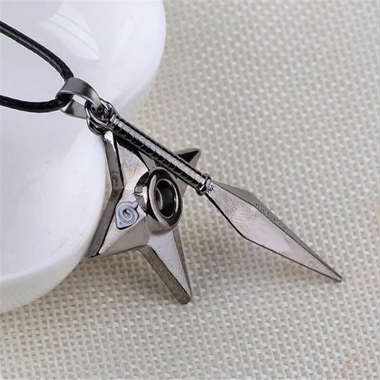 Acessório cosplay Naruto Uzumaki Shuriken metálico
