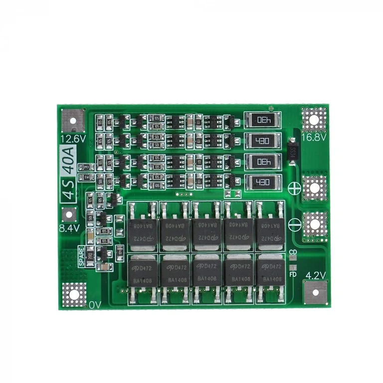 Módulo de proteção BMS 4S 40A para baterias lítio-ion 18650