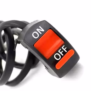 Interruptor Guidão ON/OFF 12V–48V para Moto, Bicicleta, Scooter, ATV