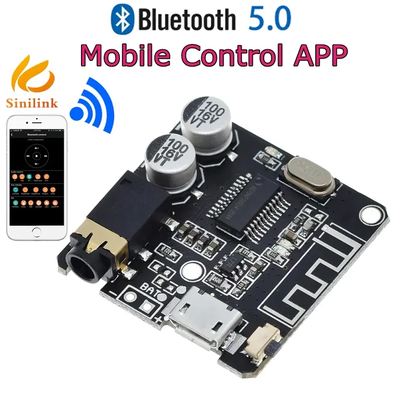 Receptor Bluetooth para sistema de áudio automotivo Módulo Bluetooth para reprodução de música em sistema de áudio automotivo