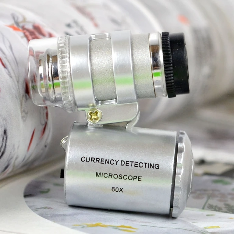 Microscópio profissional para joalheiros e relojoeiros, ampliação 60x