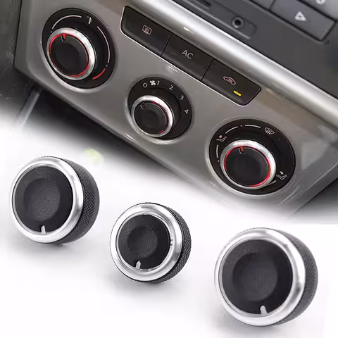 Conjunto 3 Botões Ar Condicionado Painel VW Golf 5 6 Passat B6 B7 Skoda Octavia 2 – Alumínio