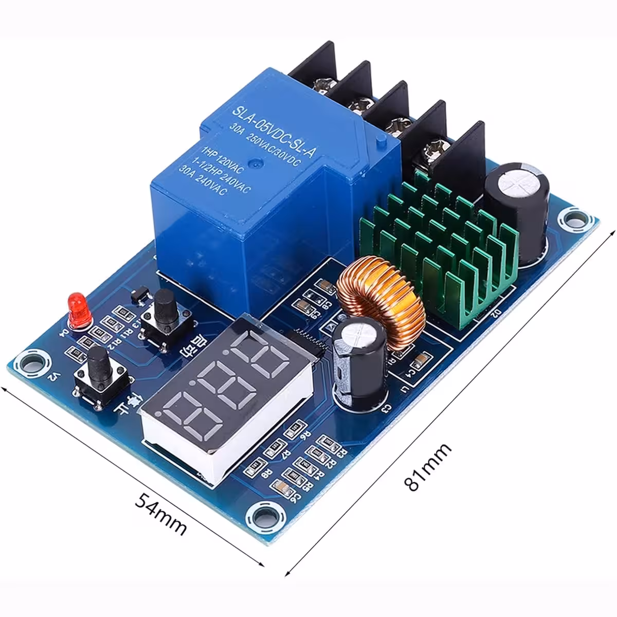 Controlador de desligamento automático de carga para acumuladores Li-Ion, AGM, GEL, Chumbo etc.
