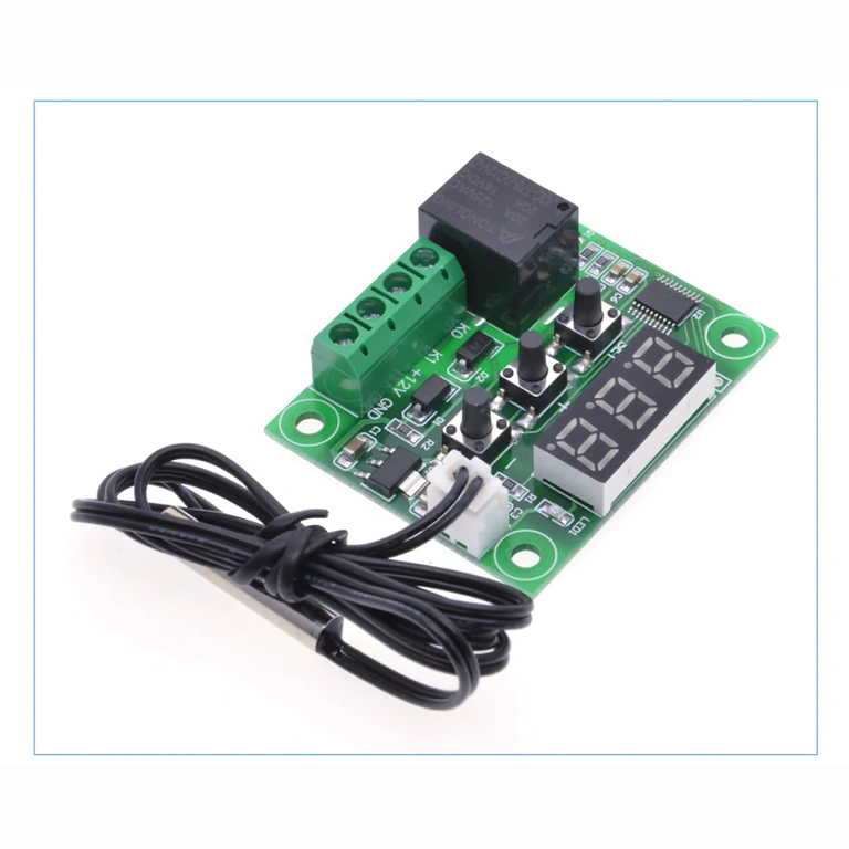 Display LED e botões de controle de temperatura