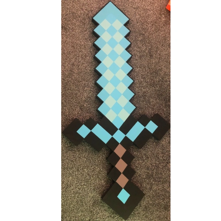 Espada de brinquedo diamante – acessório Minecraft Perfeita para brincadeira, cosplay ou decoração temática Minecraft
