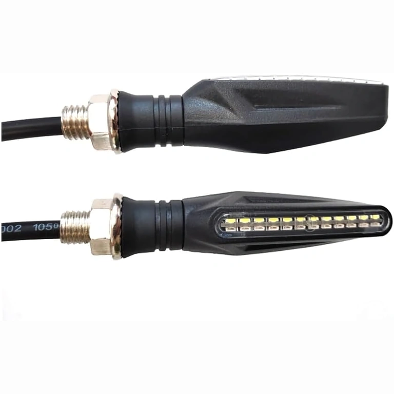 Indicadores de sinalização amarela com LED para ATV e scooter