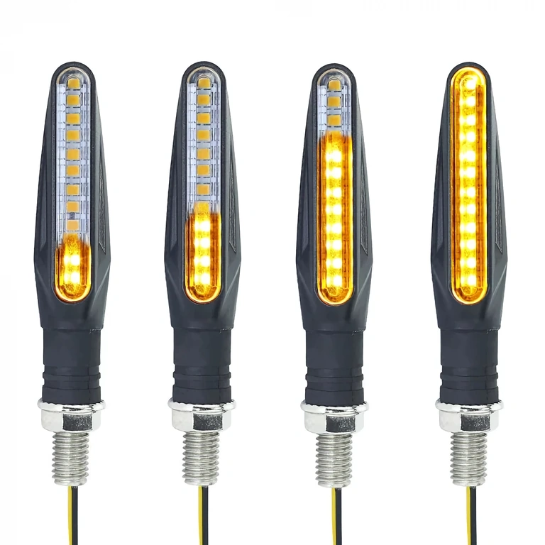 Sinalizadores LED flexíveis, resistentes, cor amarela