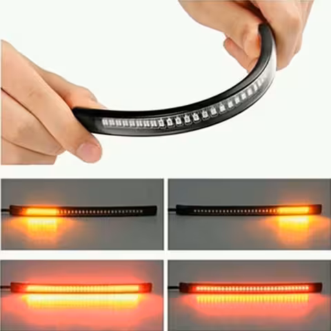Fita LED Stop e Sinalização Moto, Motocicleta, Scooter, ATV – 48 LEDs Flexível