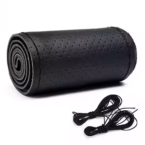 Capa de Volante Couro Bovino Natural Perfurado Universal com Linha e Agulha