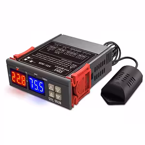 Controlador Termostato Higrostato Digital STC-3028 220V com Sensor de Umidade