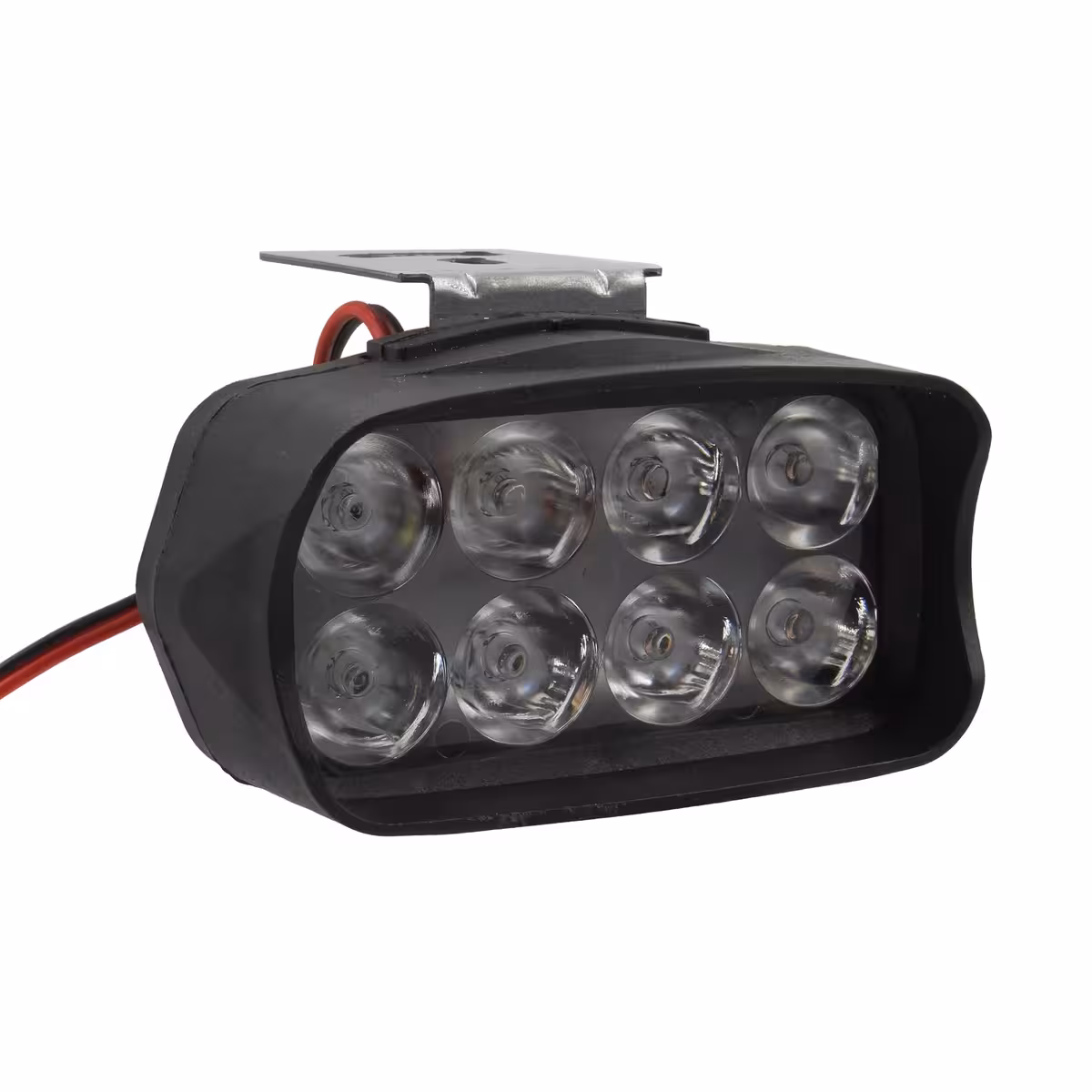 Farol LED resistente a choques e chuva, ideal para terrenos acidentados
