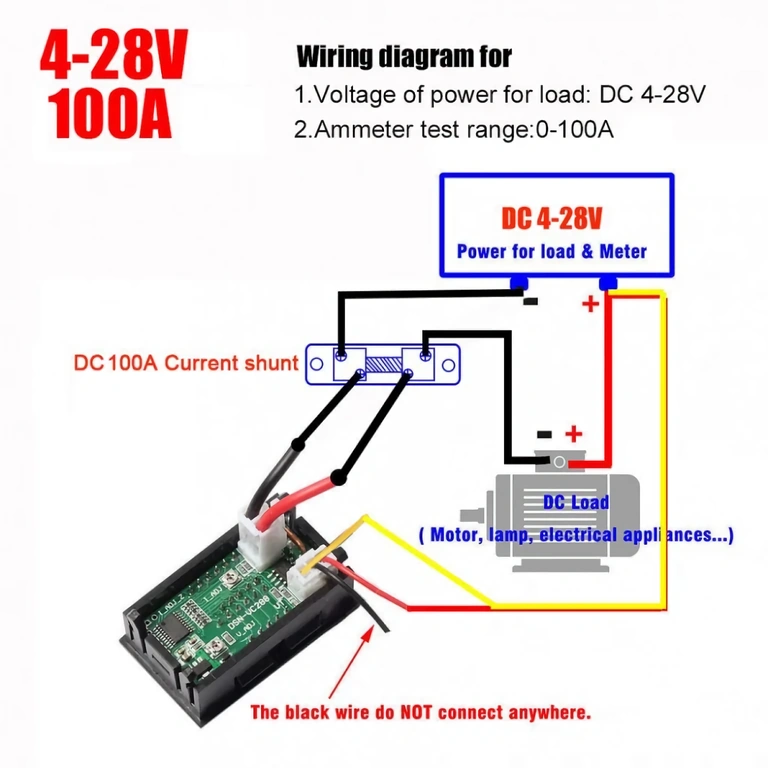 Esquema de fiação para alimentação de 4V a 28V