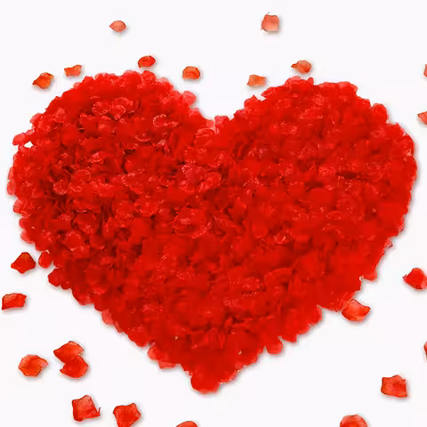 Pétalas de Rosas Vermelhas Artificiais – 500 Peças para Decoração Romântica, Casamento e Dia dos Namorados