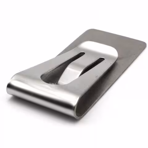 Clipe de Dinheiro – Money Clip Slim Minimalista em Aço Inoxidável para Cartões e Notas