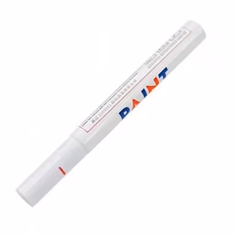 Marcador Branco para Pneus com Tinta Permanente – Escrita Durável em Borracha, Metal, Vidro e Madeira
