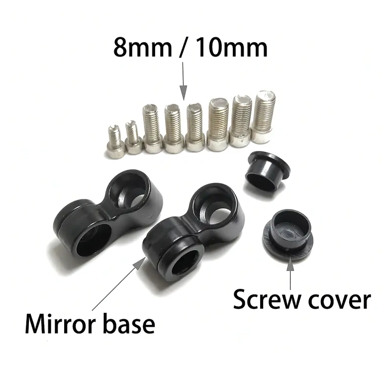 Pacote completo espelhos + acessórios para montagem