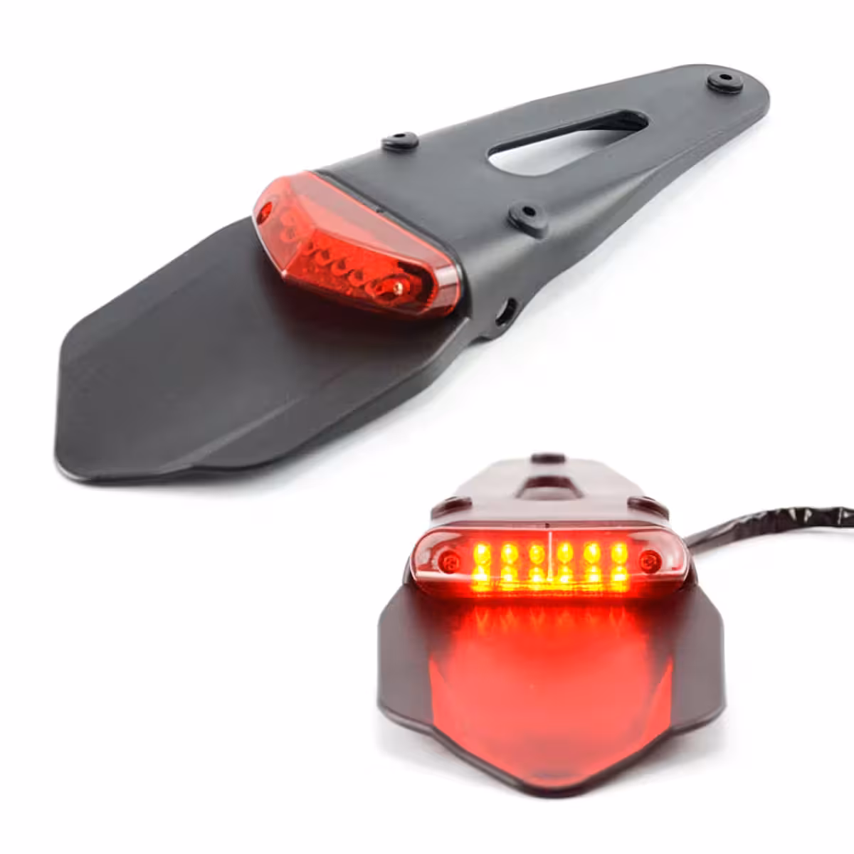 Luz de freio LED para motos enduro, MX e scooters esportivas