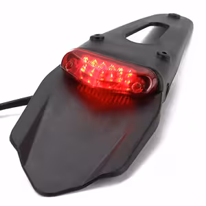 Asa Traseira de Moto com Luz LED – Protetor de Cauda Enduro, Motocross, Off-Road