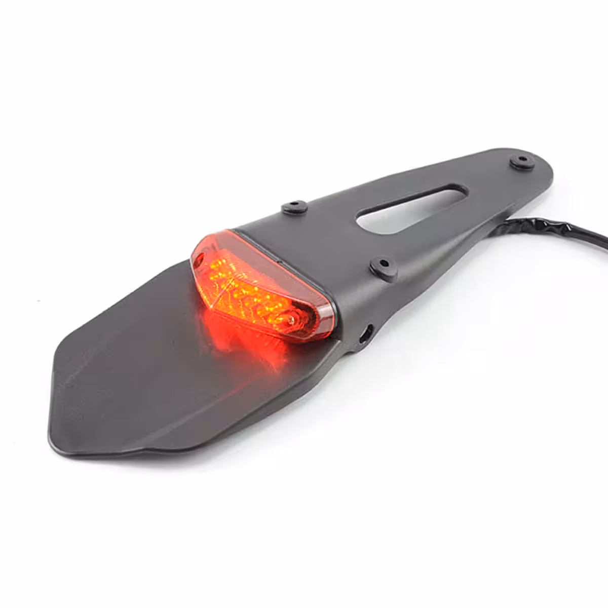 Paralama traseiro com função de luz de freio integrada para moto