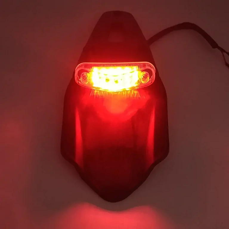 Luz freio LED vermelha dirtbike Luz traseira LED com 12 LEDs vermelhos, compatível off-road