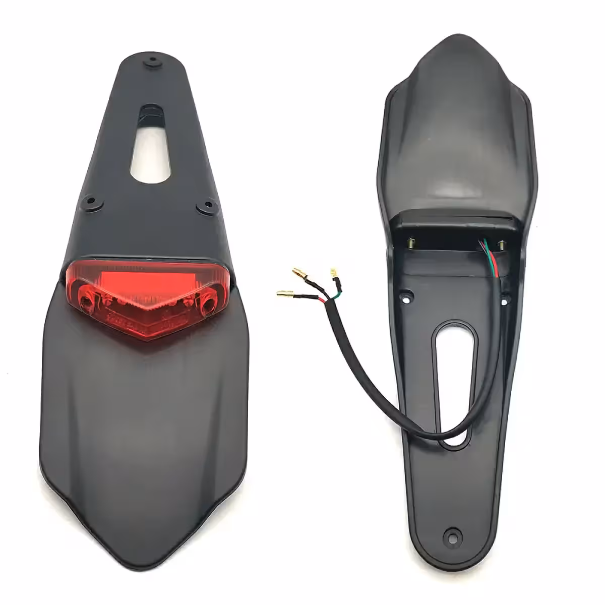 Kit completo de para-lama traseiro com luz LED para motocicleta