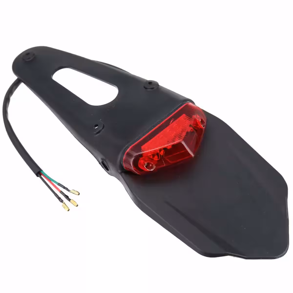 Luz de freio LED com lente vermelha para dirt bike