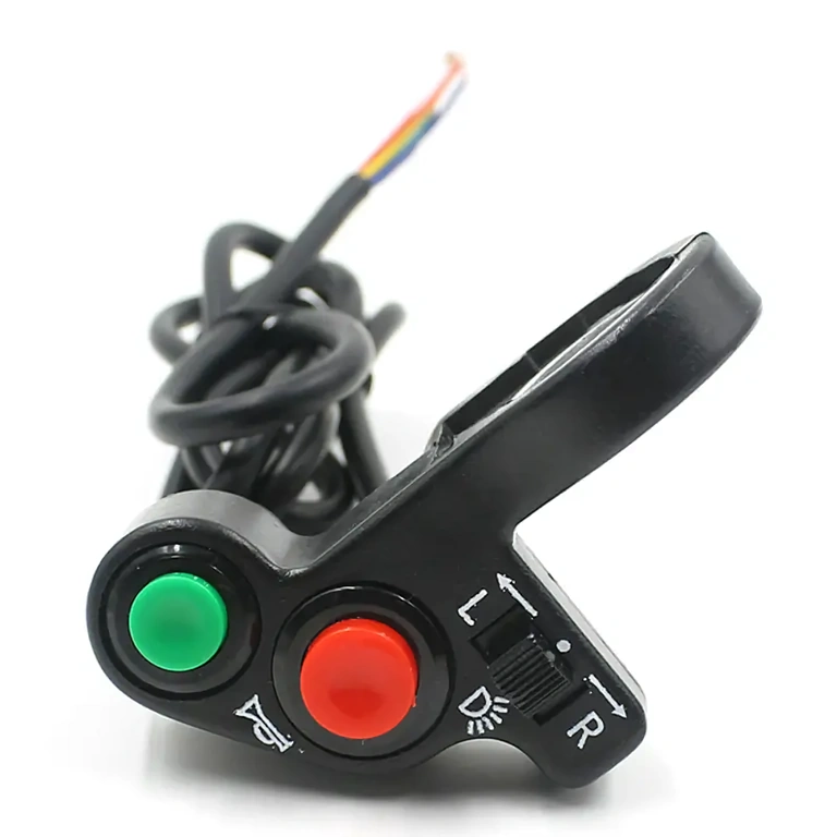 Interruptor com 7 fios sistema elétrico bicicleta Interruptor completo com 7 fios, controle de sinalização e luzes
