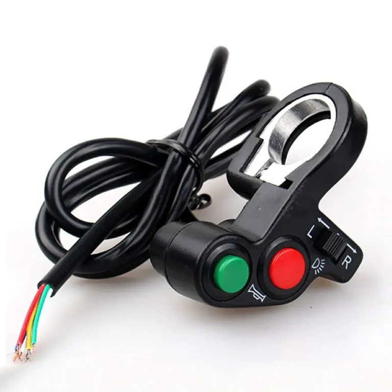 Interruptor ATV guidão com 7 fios Botão de controle ATV com funções de luzes, sinalização e buzina, compatível 12-48V