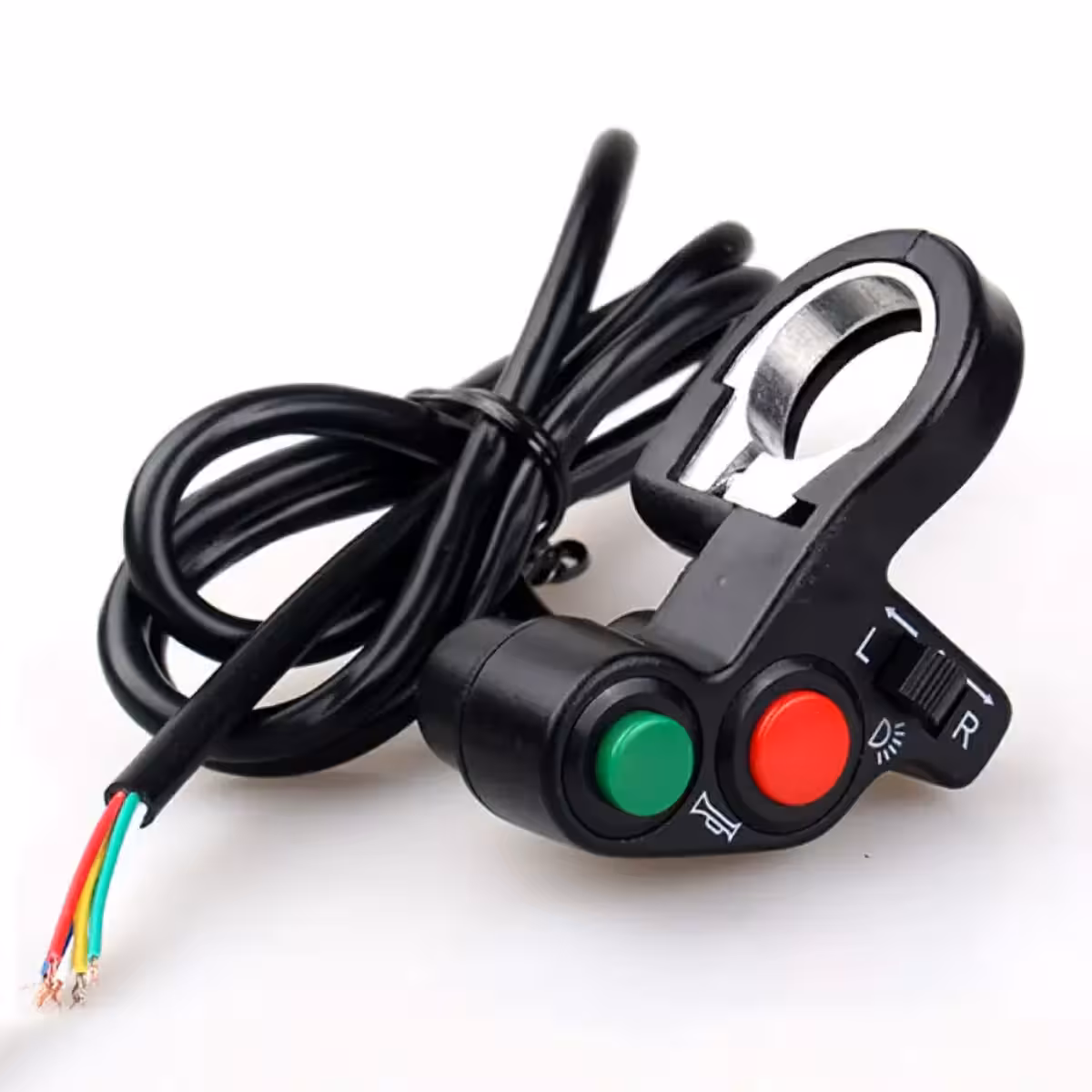 Botão de controle ATV com funções de luzes, sinalização e buzina, compatível 12-48V