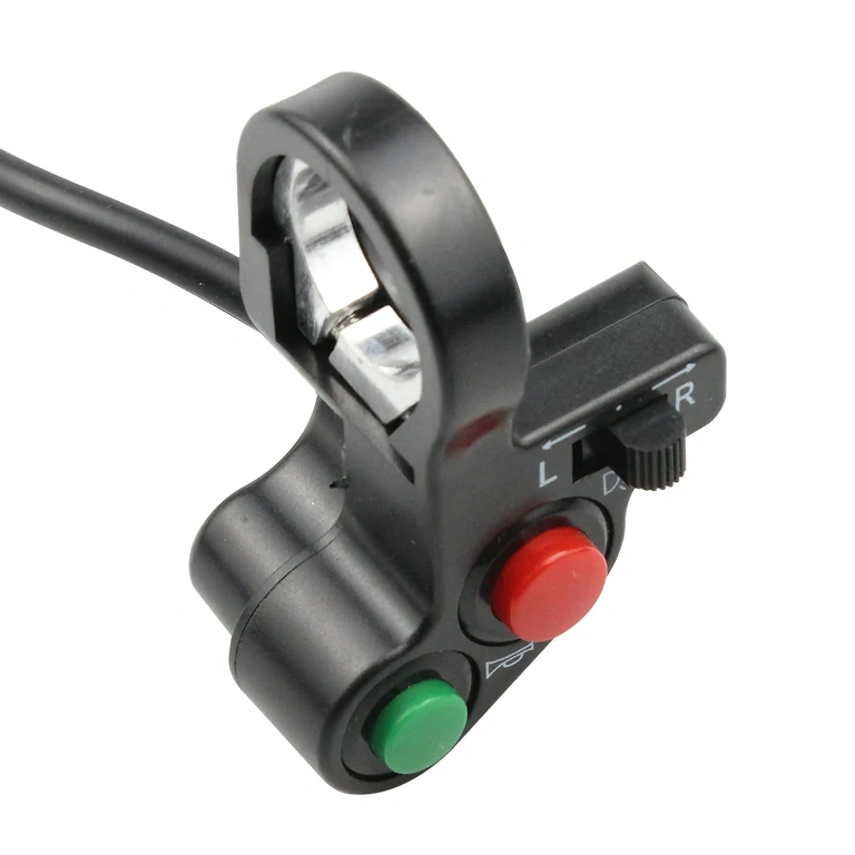 Botão compacto de controle para bicicletas e ATV Interruptor pequeno e eficiente com múltiplas funções
