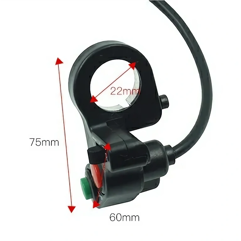 Botão controle buzina e luzes motocicleta Interruptor elétrico para ativação de luzes e buzina da moto