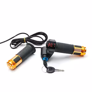 Acelerador com Contato e Chave para Bicicletas e Scooters Elétricos – Voltímetro Indicador de Bateria 12V-72V